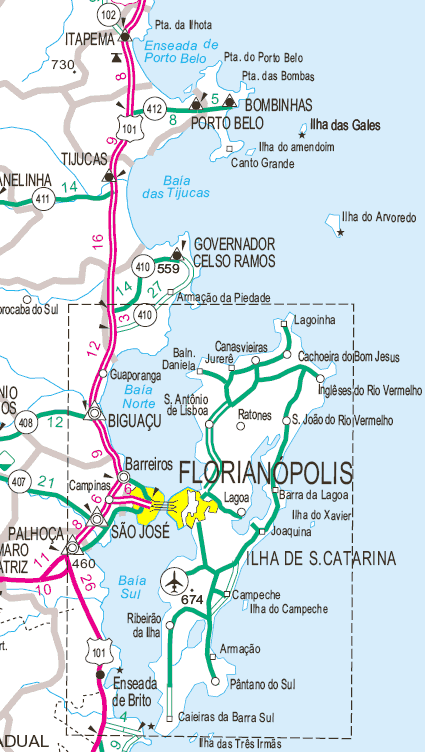 Bombinhas Map